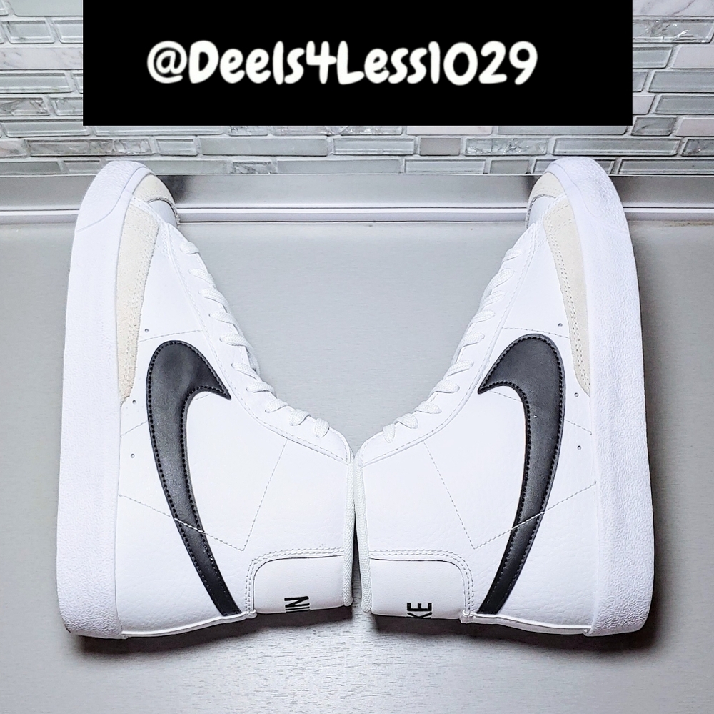 Nike Blazer Mid '77 Womens/Kids White Black Total Orange - Picture 5 of 7
